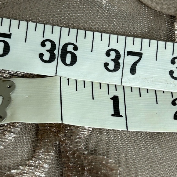 A-line V-Neck Floor-Length Lace Sequin Mother of the Bride Dress Taupe. - Picture 12 of 16